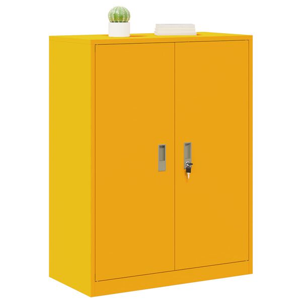 vidaXL Storage Cabinet Mustard Yellow 80 x 40 x 105 cm Steel
