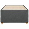 vidaXL Bed Frame without Mattress Dark Grey 90x190 cm Single Fabric