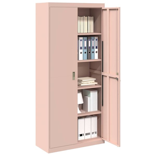 vidaXL Storage Cabinet 2 pcs Pink 90 x 40 x 200 cm Cold-Rolled Steel