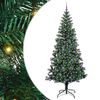 vidaXL Artificial Pre-lit Christmas Tree Green 240 cm PVC and Metal
