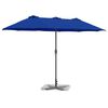 vidaXL Garden Parasol Azurblau 370 x 197 x 239 cm