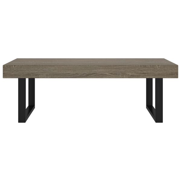 vidaXL Coffee Table Grey and Black 120x60x40 cm MDF and Iron