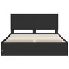 vidaXL Bed Frame with Headboard Black 160 x 200 cm Engineer Wood