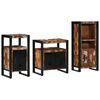 vidaXL Bathroom Furniture Set with Shelf 3 pcs Brown Solid Mango Wood