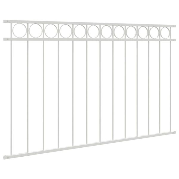 vidaXL Fence Element Assen White 170 x 100 cm Steel