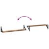 vidaXL Wall Shelves 2 pcs Old Wood 80 x 15 x 15.5 cm Engineered Wood
