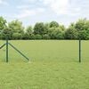 vidaXL Fence Post Green 50 x 0.4 m (25 x 25 mm mesh) Steel and PVC