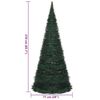 vidaXL Pop-up String Artificial Pre-lit Christmas Tree Green 210 cm