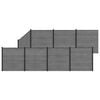 vidaXL Fence Set 1311 x 186 cm WPC and Aluminium Grey