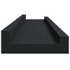 vidaXL Picture Frame Ledge Shelves 2 pcs Black 60x9x3 cm MDF