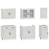 vidaXL 7 Piece Kitchen Cabinet Set Kalmar Concrete Grey Engineered Wood