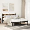 vidaXL Metal Bed Frame without Mattress Smoked Oak 150x200 cm King Size