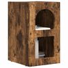 vidaXL Bedside Table Smoked Oak 29.5 x 33.5 x 50 cm Engineered Wood