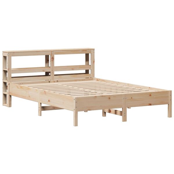 vidaXL Bed Frame without Mattress 150x200 cm King Size Solid Wood Pine