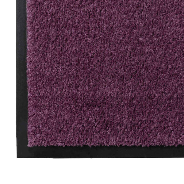 vidaXL Door Mat Bordeaux 80 x 60 x 1.2 cm Teddy Fabric
