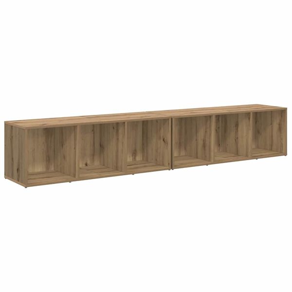 vidaXL TV Cabinet Set Wall-mounted 2 pcs Artisan Oak 37 x 35 x 107cm