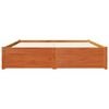 vidaXL Bed Frame with Drawer Wax Brown 120 x 200 cm Solid Pine Wood