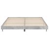 vidaXL Bed Frame without Mattress Concrete Grey 140x200 cm