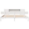 vidaXL Bookcase Bed without Mattress White 180x200 cm Super King Solid Wood Pine