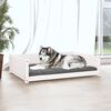vidaXL Dog Bed White 105.5x75.5x28 cm Solid Pine Wood