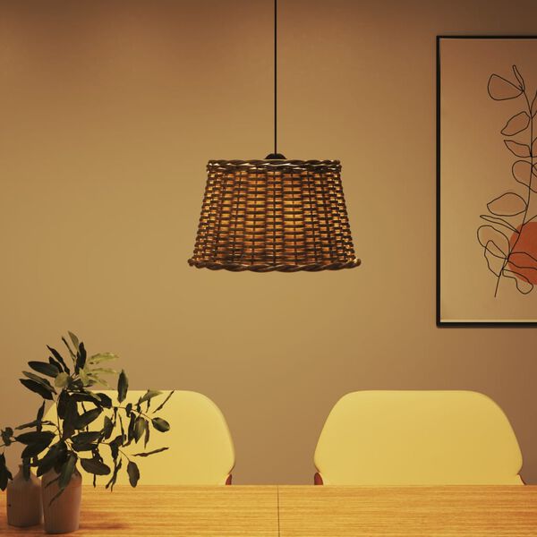 vidaXL Ceiling Lamp Shade Brown Ø45x28 cm Wicker