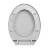 vidaXL Soft-Close Toilet Seat Quick Release Light Grey Oval