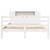 vidaXL Bookcase Bed without Mattress White 160x200 cm Solid Wood Pine