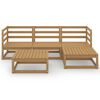 vidaXL 5 Piece Garden Lounge Set Honey Brown Solid Pinewood