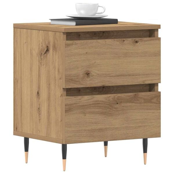 vidaXL Bedside Cabinet with Drawer 2 pcs Artisan Oak 40 x 35 x 50 cm