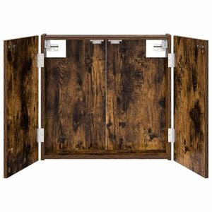 vidaXL Dartboard Cabinet Smoked Oak 56 x 12 x 53.5 cm Engineered Wood