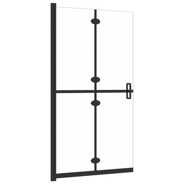 vidaXL Foldable Walk-in Shower Wall Transparent ESG Glass 110x190 cm