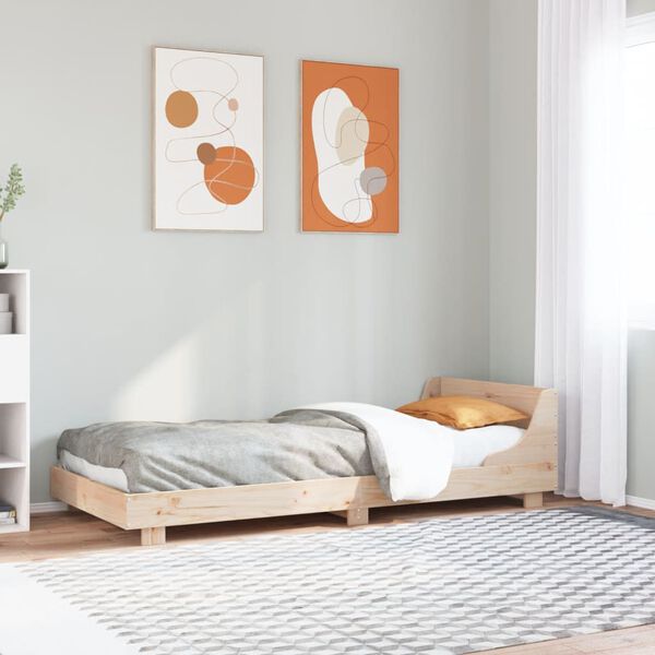 vidaXL Bed Frame without Mattress 90x190 cm Single Solid Wood Pine
