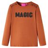 Kids'T-shirt with Long Sleeves Cognac 140
