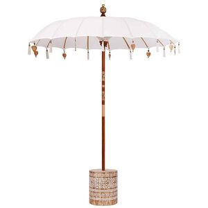 vidaXL Balinese Parasol with Base 260 180-190 cm
