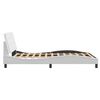 vidaXL Bed Frame without Mattress "Zadar" White 120x200 cm Faux Leather