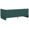 vidaXL Corner Bed Frame Dark Green 90 cm x 200 cm Velvet