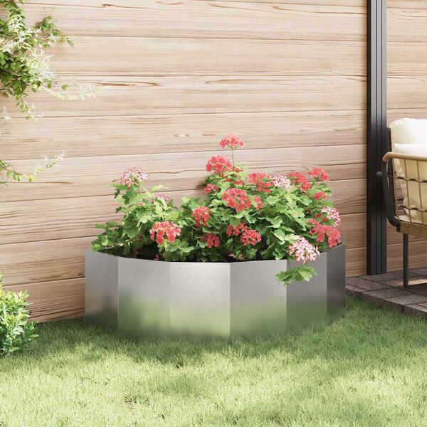 vidaXL Planter Silver 120 x 60 x 35 cm Stainless Steel