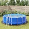 vidaXL Pool Ground Cloth Light Grey &Oslash;458 cm Polyester Geotextile