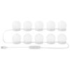 vidaXL Mirror Lights 12 pcs White 4.5 x 4.5 x 4.8 cm Plastic