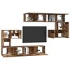 vidaXL TV Units Wall-mounted 4 pcs Old Wood Engineered wood