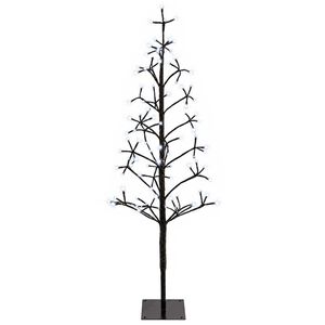 vidaXL LED String Christmas Tree Black 18 x 18 x 120 cm Steel 140 LEDs
