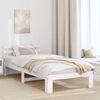 vidaXL Bed Frame with Headboard White 90 x 190 cm Solid Pine Wood