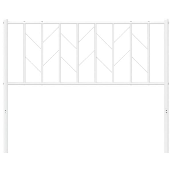 vidaXL Metal Replace Headboard White 107 cm