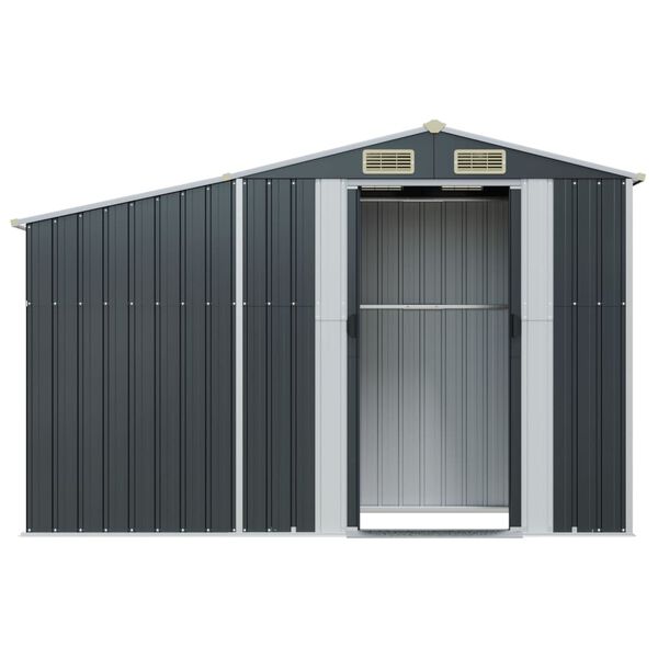 vidaXL Garden Shed Anthracite 277x93x179 cm Galvanised Steel