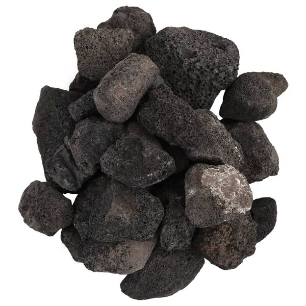 vidaXL Volcanic Rocks 25 kg Black 5-8 cm