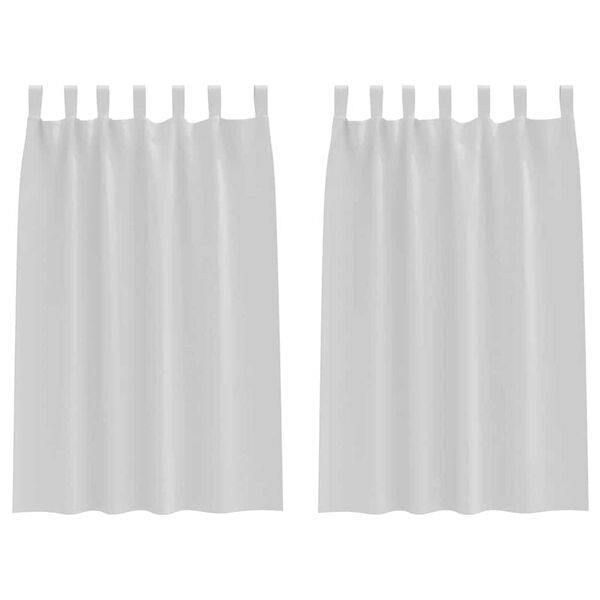 vidaXL Blackout Curtains with Rings 2 pcs Pale Grey 175 x 140 cm