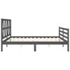 vidaXL Bed Frame without Mattress Grey 200x200 cm Solid Wood