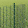 vidaXL Fence with Post Green 0.8 x 10 m Steel and PVC