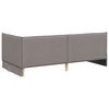 vidaXL Corner Bed Frame with Headboard Taupe 100 x 200 cm Fabric