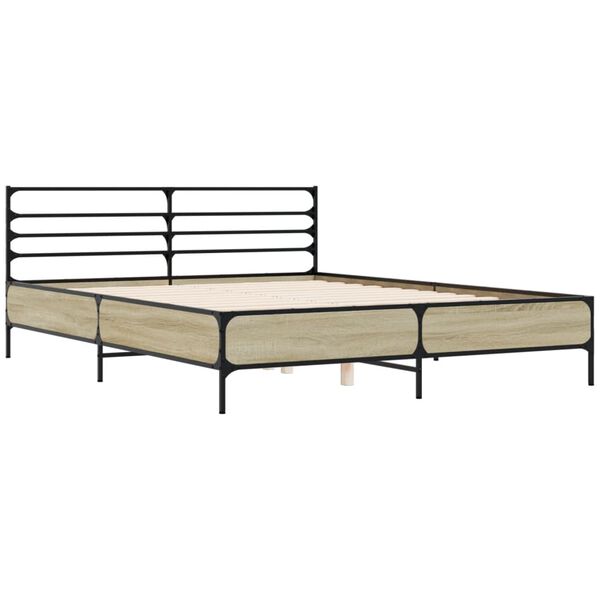 vidaXL Bed Frame without Mattress Sonoma Oak 160x200 cm